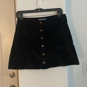 She + Sky Black Corduroy Skirt Size L